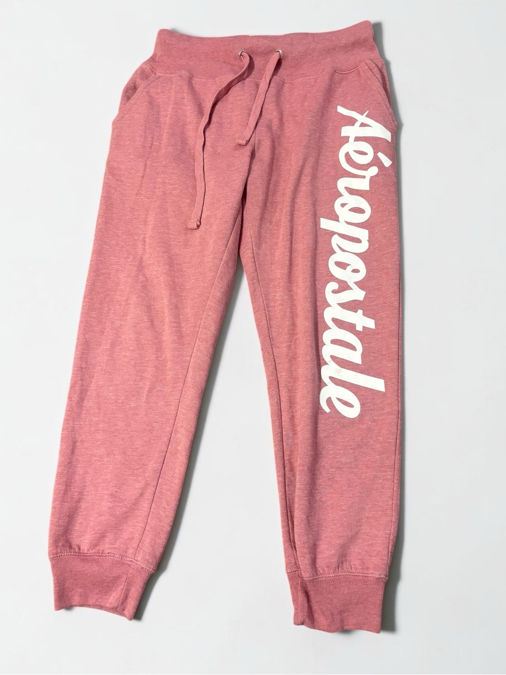 Aeropostale Blush Pink Sweatpants Y2K Logo Joggers Collegiate Preppy L